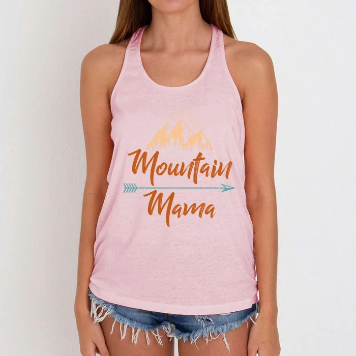 Vintage Retro Mountain Mama Gift Gift Women's Knotted Racerback Tank