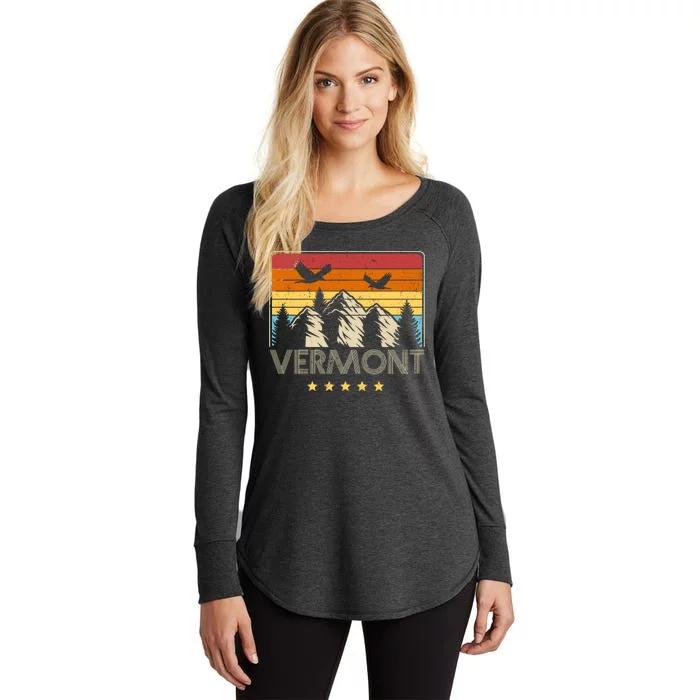 Vermont Retro Mountain Eagle Women's Perfect Tri Tunic Long Sleeve Shirt