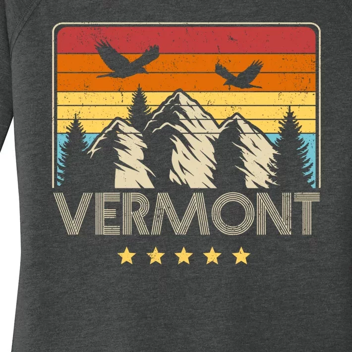 Vermont Retro Mountain Eagle Women's Perfect Tri Tunic Long Sleeve Shirt