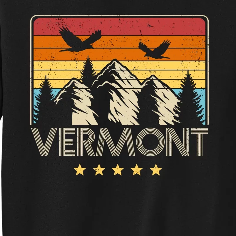 Vermont Retro Mountain Eagle Tall Sweatshirt