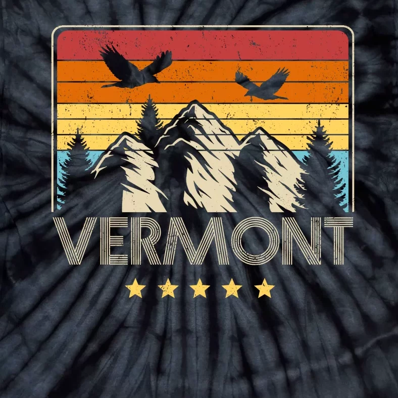 Vermont Retro Mountain Eagle Tie-Dye T-Shirt