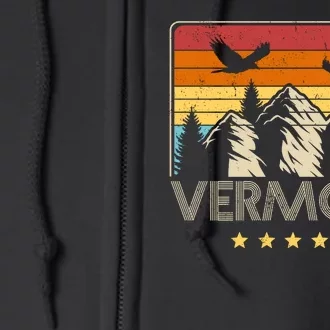 Vermont Retro Mountain Eagle Full Zip Hoodie