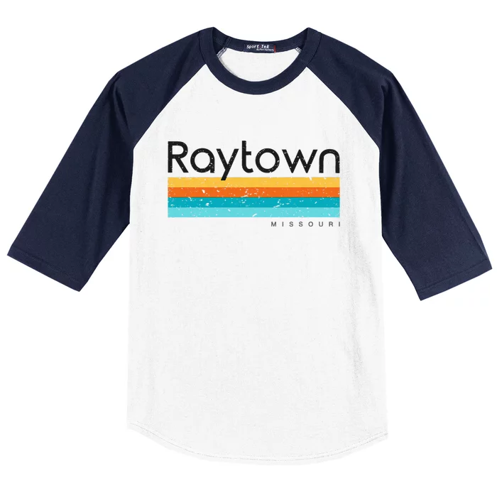 Vintage Raytown Mo Missouri Usa Retro Design Baseball Sleeve Shirt