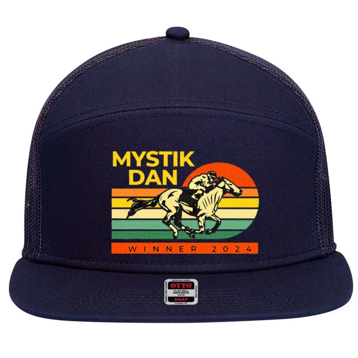 Vintage Racing Mystik Dan Winner 2024 Betting 7 Panel Mesh Trucker Snapback Hat