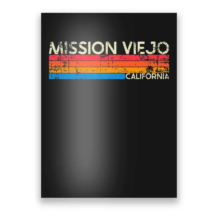 Vintage Retro Mission Viejo California Distressed Poster