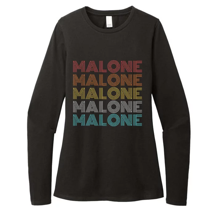 Vintage Retro Malone Womens CVC Long Sleeve Shirt