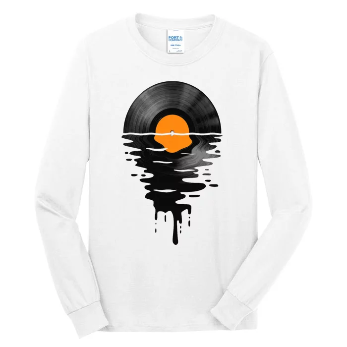 Vinyl Record Music Lp Classic 80s Sunset Tall Long Sleeve T-Shirt