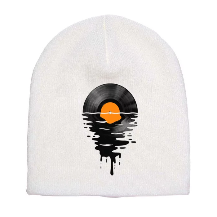 Vinyl Record Music Lp Classic 80s Sunset Short Acrylic Beanie