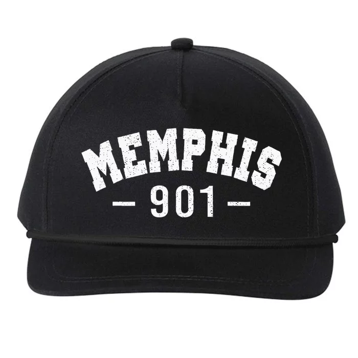 Vintage Retro Memphis City 901 Area Code Tennessee Snapback Five-Panel Rope Hat