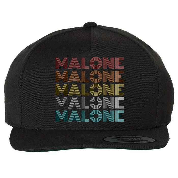 Vintage Retro Malone Wool Snapback Cap