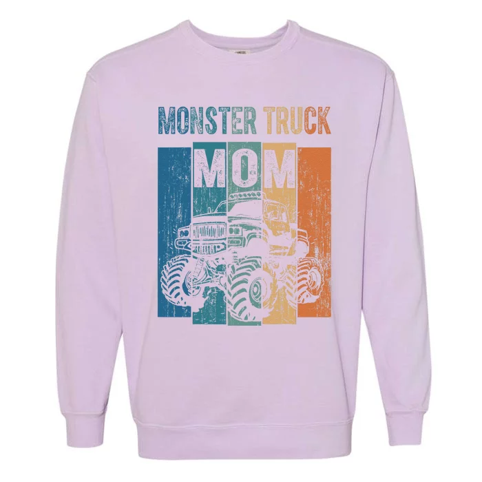 Vintage Racing Monster Truck Mom Suv Mama Fans Mothers Day Garment-Dyed Sweatshirt