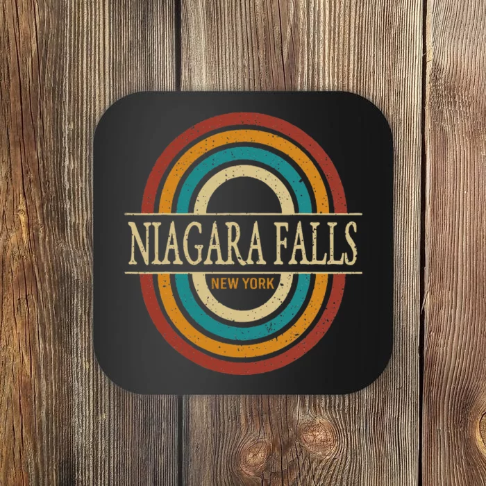 Vintage Retro Niagara Falls Ny New York Souvenir Coaster