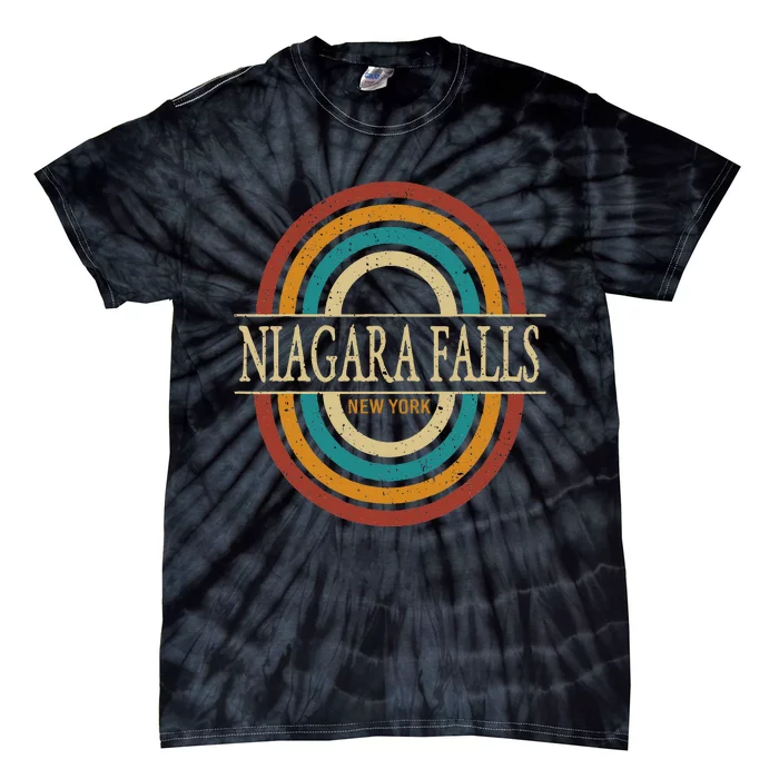 Vintage Retro Niagara Falls Ny New York Souvenir Tie-Dye T-Shirt