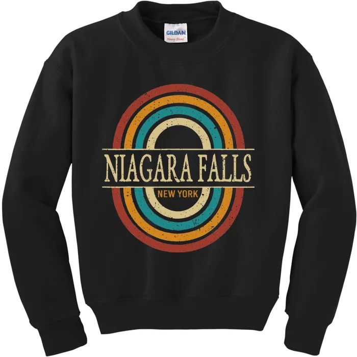 Vintage Retro Niagara Falls Ny New York Souvenir Kids Sweatshirt