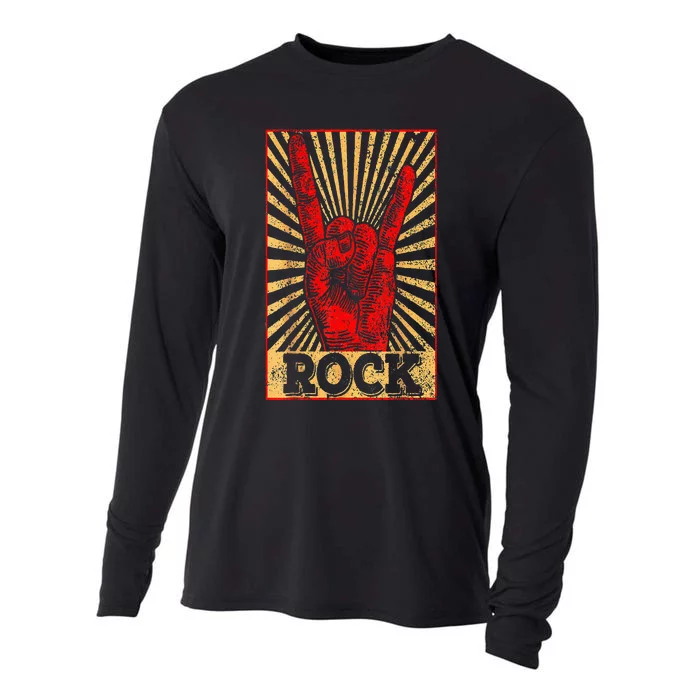 Vintage Rock N Roll Concert Band Retro Gift Cooling Performance Long Sleeve Crew