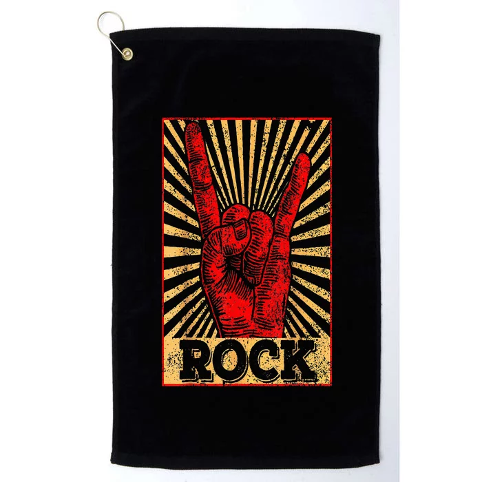 Vintage Rock N Roll Concert Band Retro Gift Platinum Collection Golf Towel