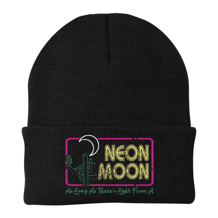 Vintage Retro Neon Moons Funny Lyrics Music 70s Cactus Knit Cap Winter Beanie