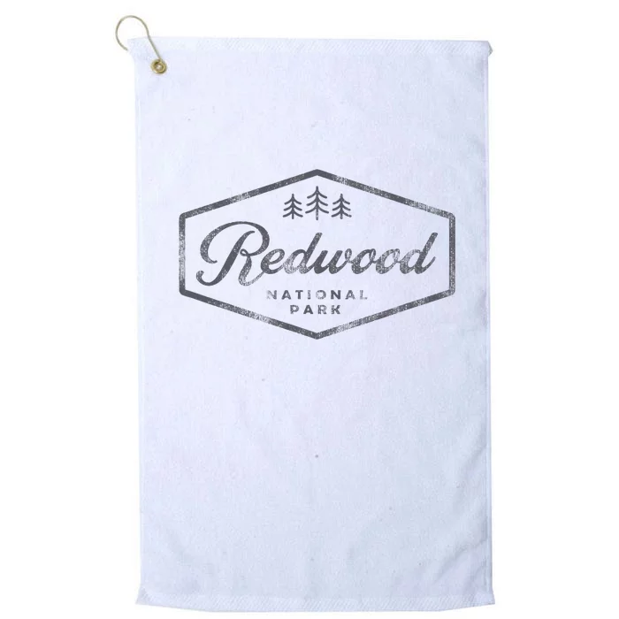 Vintage Redwood National Park California Souvenir Retro Platinum Collection Golf Towel