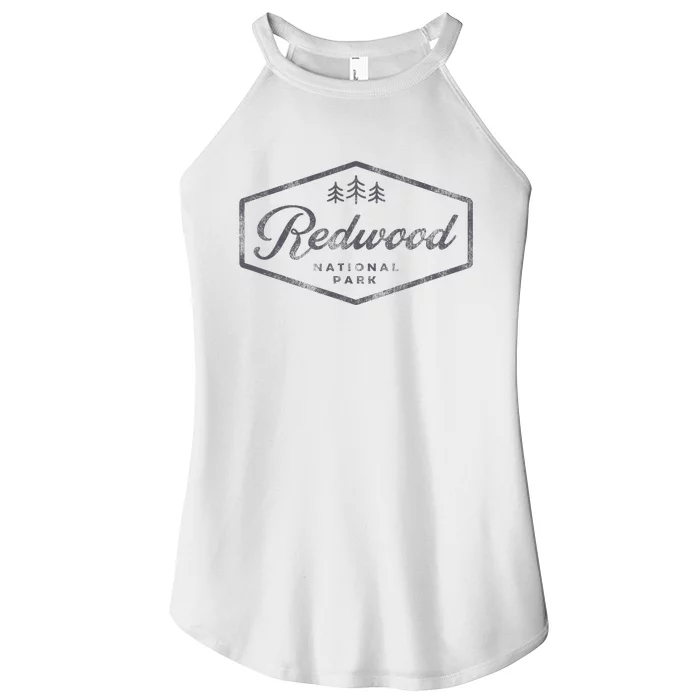 Vintage Redwood National Park California Souvenir Retro Women’s Perfect Tri Rocker Tank