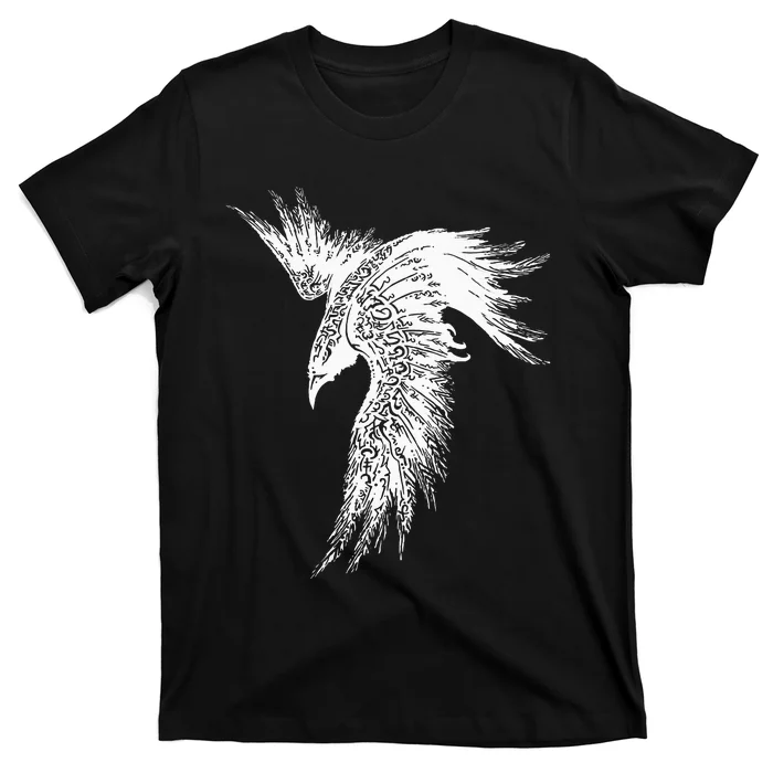 Viking Raven Norse Mythology Beautiful Art Symbols T-Shirt