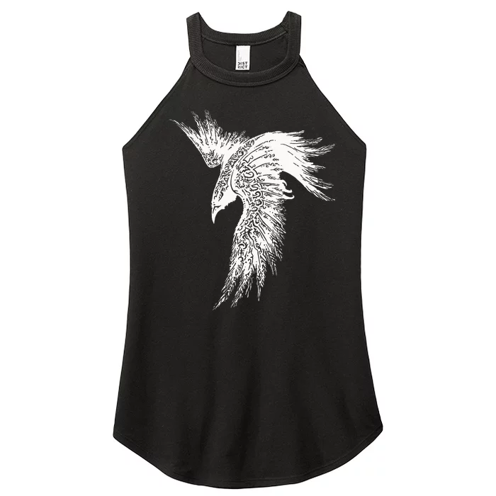 Viking Raven Norse Mythology Beautiful Art Symbols Women’s Perfect Tri Rocker Tank