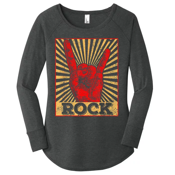 Vintage Rock n Roll Concert Band Retro Tee Gift Women's Perfect Tri Tunic Long Sleeve Shirt