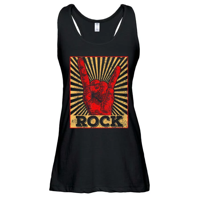 Vintage Rock n Roll Concert Band Retro Tee Gift Ladies Essential Flowy Tank