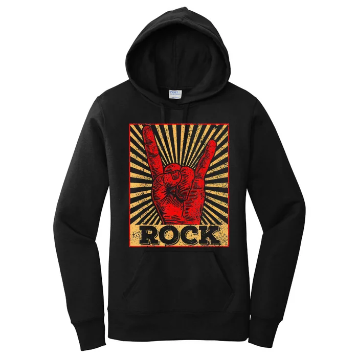 Vintage Rock n Roll Concert Band Retro Tee Gift Women's Pullover Hoodie