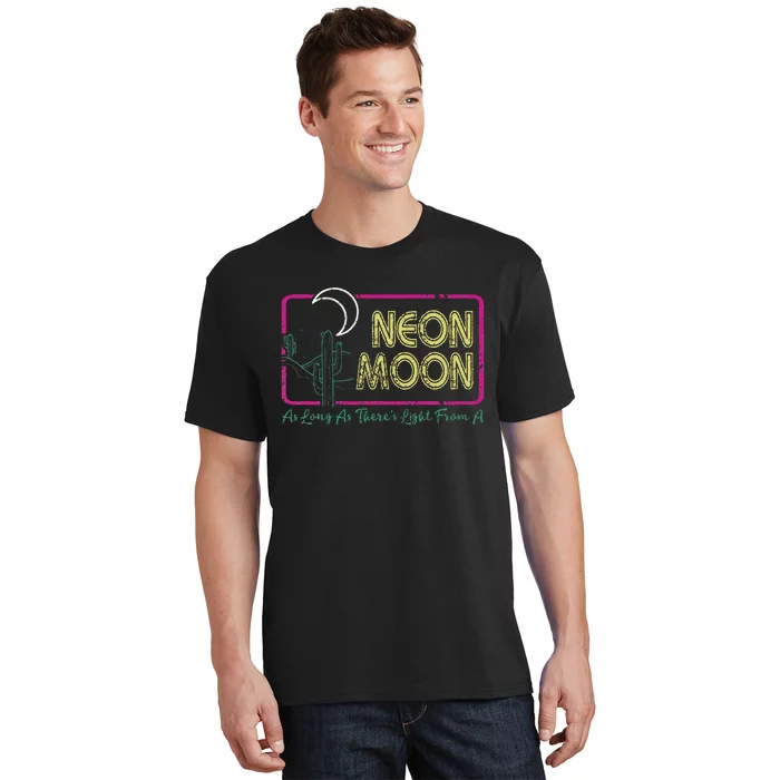 Vintage Retro Neon Moons Funny Lyrics Music 70s Cactus T-Shirt