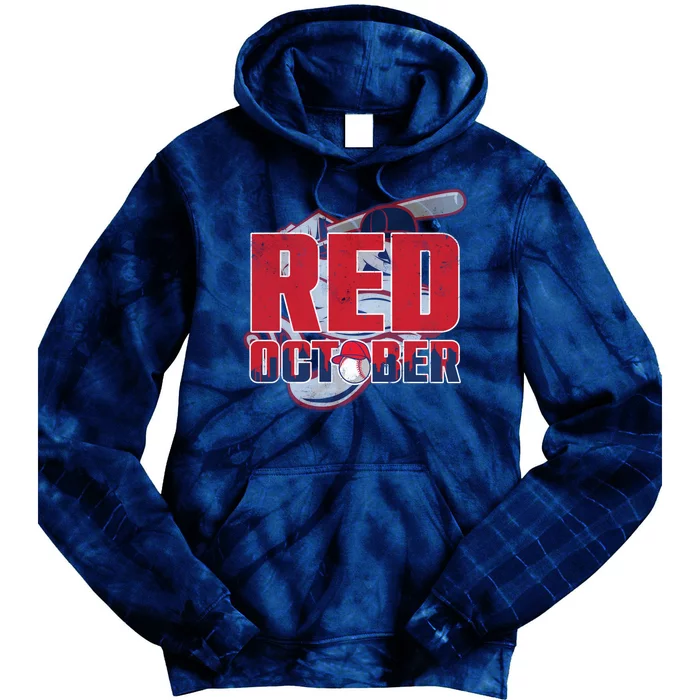 Vintage Red October Philly Philadelphia Baseball Vintage Tie Dye Hoodie