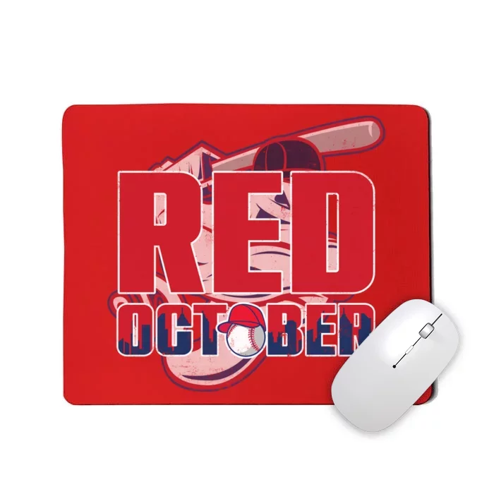 Vintage Red October Philly Philadelphia Baseball Vintage Mousepad