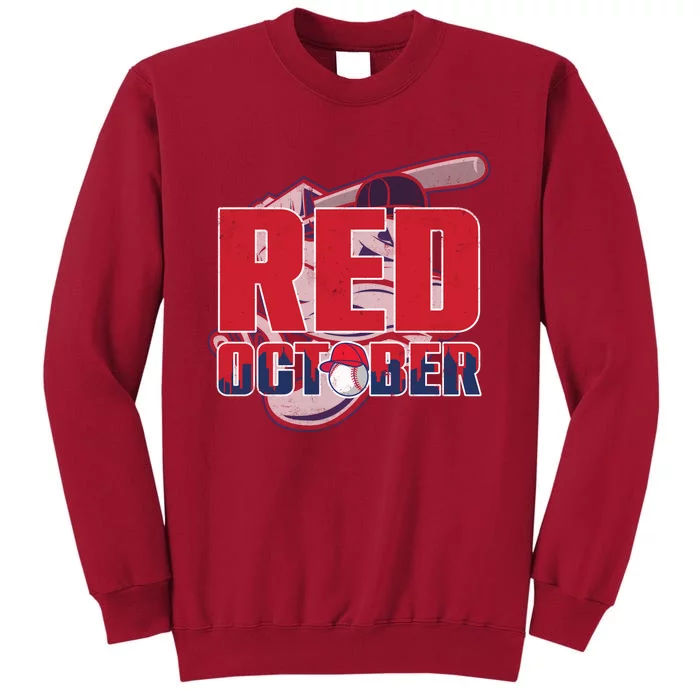 Vintage Red October Philly Philadelphia Baseball Vintage Tall Sweatshirt