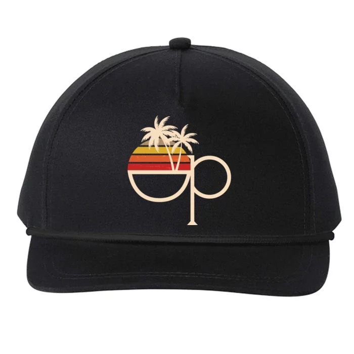 Vintage Retro OP Ocean Pacific Logo Snapback Five-Panel Rope Hat