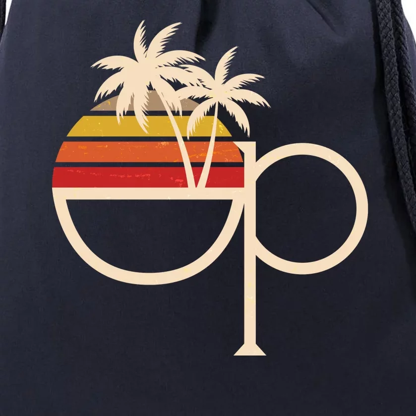 Vintage Retro OP Ocean Pacific Logo Drawstring Bag