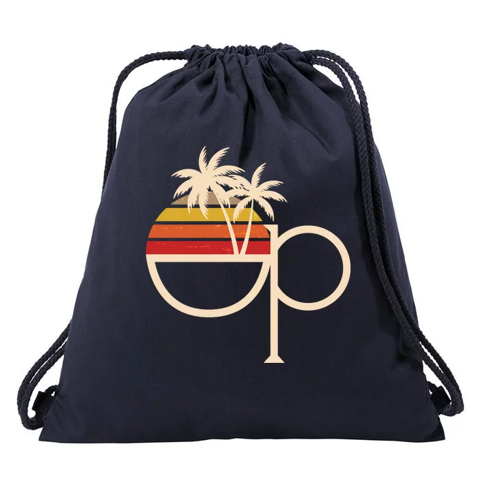 Vintage Retro OP Ocean Pacific Logo Drawstring Bag