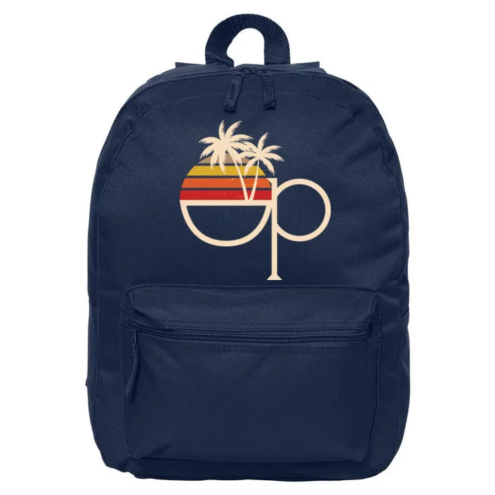 Vintage Retro OP Ocean Pacific Logo 16 in Basic Backpack