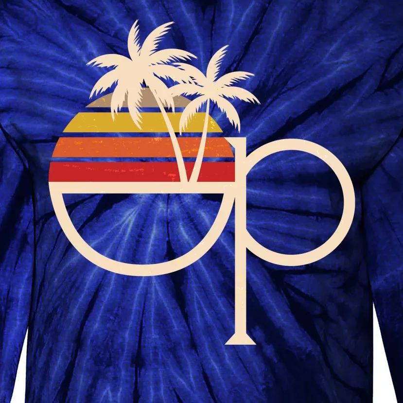 Vintage Retro OP Ocean Pacific Logo Tie-Dye Long Sleeve Shirt