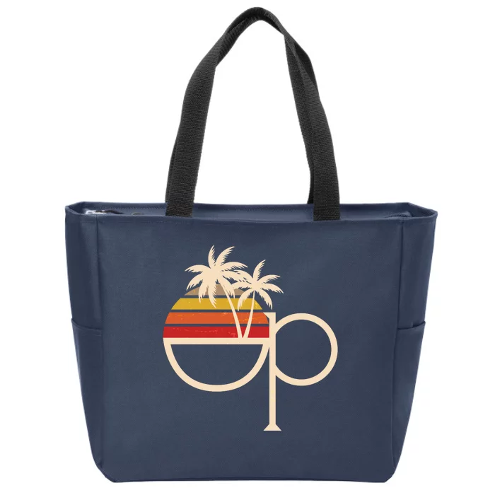 TeeShirtPalace | Vintage Retro OP Ocean Pacific Logo Zip Tote Bag