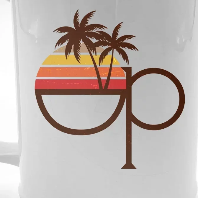 Vintage Retro OP Ocean Pacific Logo Front & Back Beer Stein