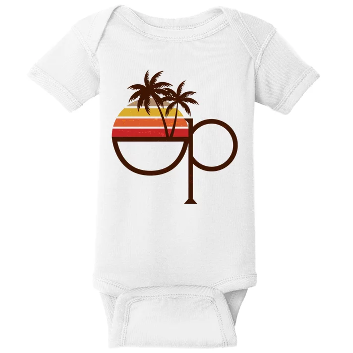 Vintage Retro OP Ocean Pacific Logo Baby Bodysuit