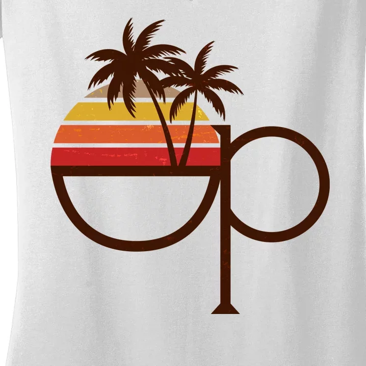 Vintage Retro OP Ocean Pacific Logo Women's V-Neck T-Shirt