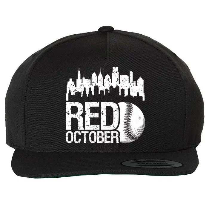 Vintage Red October Philly_ Baseball Retro Skyline Wool Snapback Cap