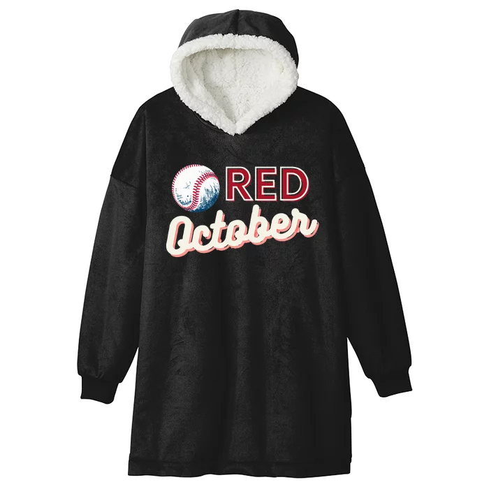 Vintage Red October Philly Philadelphia Baseball Hooded Wearable Blanket