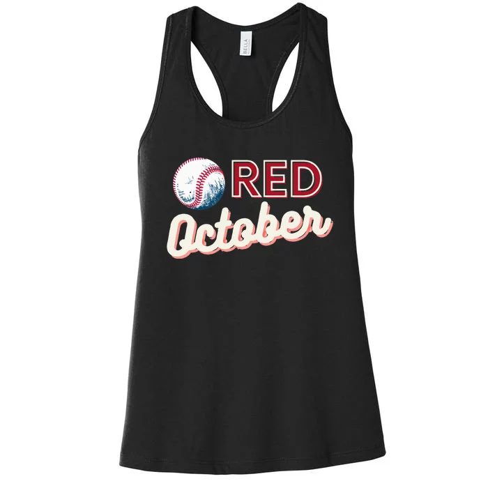 Vintage Red October Philly Philadelphia Baseball Women's Racerback Tank