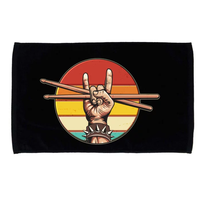 Vintage Rock One Drummer Drum Sticks Microfiber Hand Towel