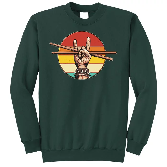 Vintage Rock One Drummer Drum Sticks Sweatshirt