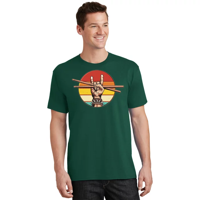 Vintage Rock One Drummer Drum Sticks T-Shirt