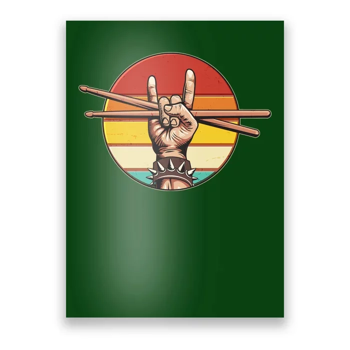 Vintage Rock One Drummer Drum Sticks Poster