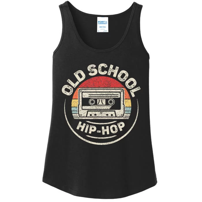 Vintage Retro Old School Hip Hop 80s 90s Cassette Music Ladies Essential Tank