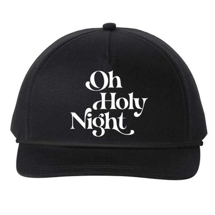 Vintage Retro Oh Holy Night Christmas Xmas Holiday Gift Cute Gift Snapback Five-Panel Rope Hat